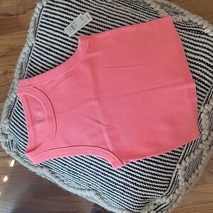 aerie free spirit tank ribbed tank top; size medium in pink